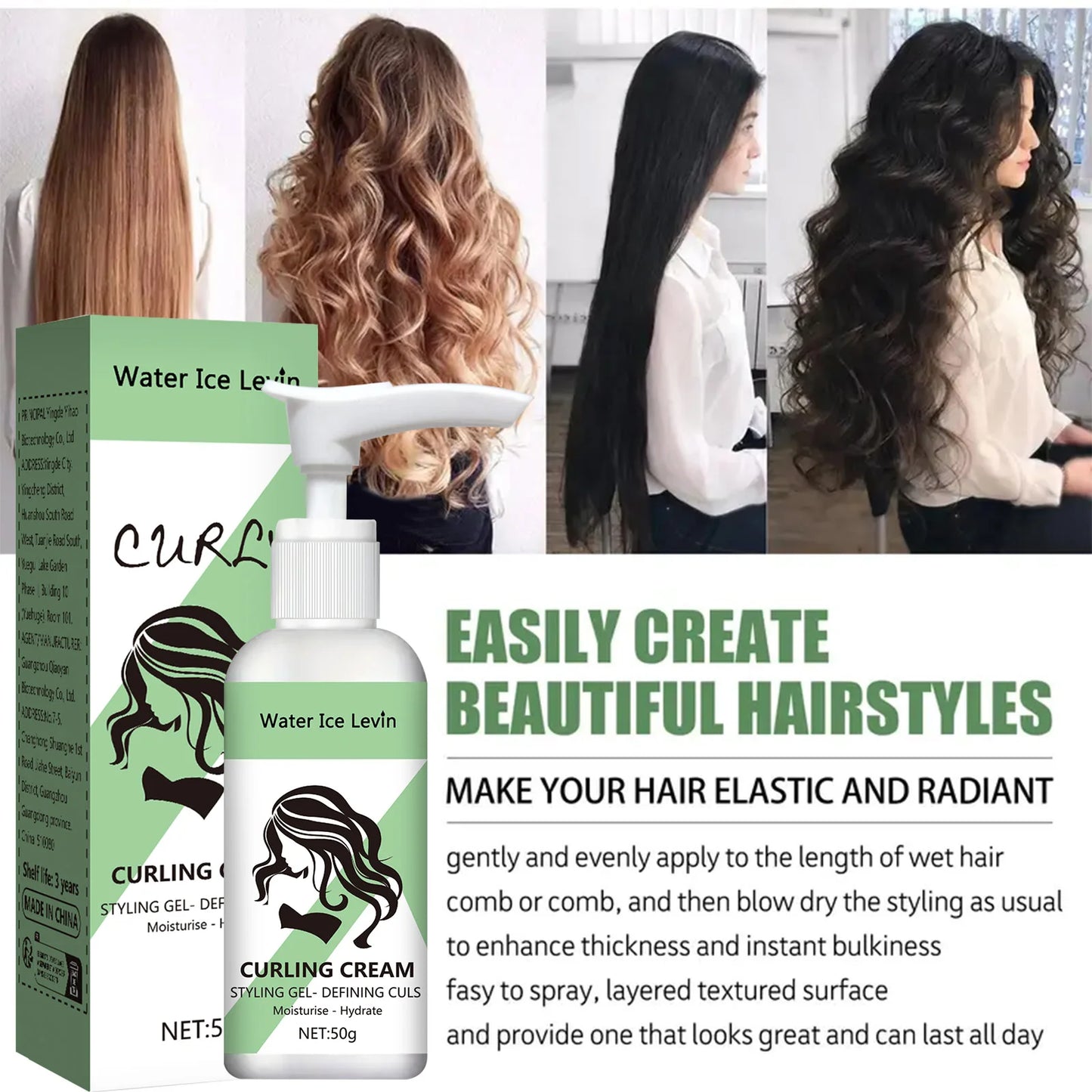 Crème coiffante pour cheveux bouclés aurea capelis